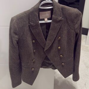 Banana Republic Women's Double-Breasted Brown Blazer